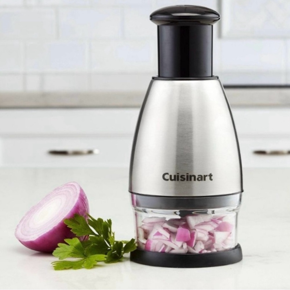 NWT Cuisinart Stainless Steel and Black Manual Chopper